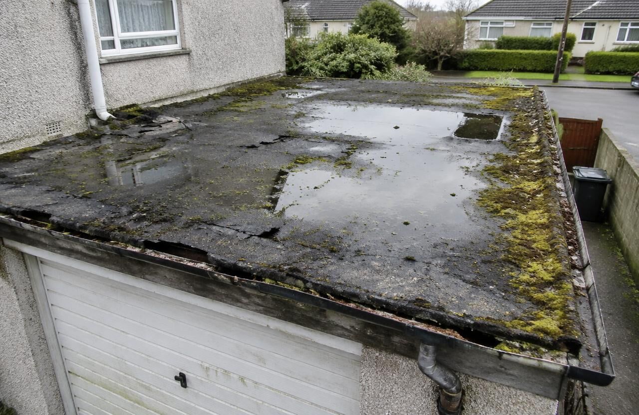 Garage Flat Roof, Suburban garage, Dublin — before